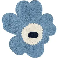 Marimekko Unikko Bath Mat 73X74Cm - Blue - 73X 74CM