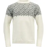 Devold Bjørnøya Sweater Crew Neck Offwhite/Ink XS