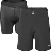 Gripgrab Women's Flow 2in1 Technical Cycling Shorts Black Urheilushortsit XS