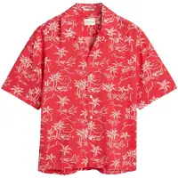 Gant Rel Island Print Shirt - Red - S