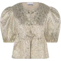 Ganni Blouse Gold Silver - Gold - 38
