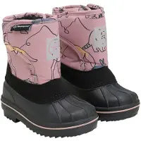 Color Kids Boots W. Wool & Wp, Aop - Pink - 28