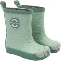 Mikk-Line Wellies Dragon - Barefoot - Green - 28