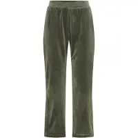 Hunkemoller Pant Straight Leg Velours - Khaki green - XS