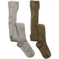 Minymo Stocking - Solid Rib 2-Pack - Multi/patterned - 92\98