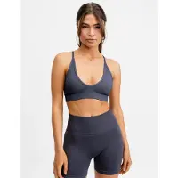 Drop of Mindfulness Seamless V Shape Bra - Grey - L
