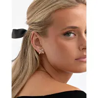 Timi Of Sweden Juliette Cute Pearl Bow Stud Earrings