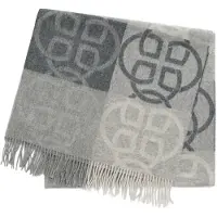 Gant Monogram Wool Scarf - Grey - ONE SIZE