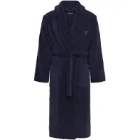 Ralph Lauren for man. 714899683009 Navy blue terry cloth dressing gown with a shawl collar (S-M), Homewear, Cotton