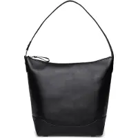 Ralph Lauren Leather Large Tasha Bucket Bag - Black - ONE SIZE