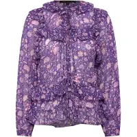 Maje Dahlia Printed Viscose Top - Purple - 38