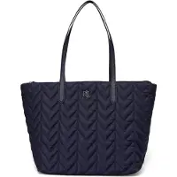 Ralph Lauren Quilted Extra-Large Stevie Zip Tote Bag - Navy - ONE SIZE