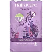 Natracare , Maxi Pads, Orgaaninen lankakangas, Regulaari, 14 Pads