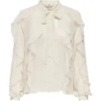 ONLY Onltaryn Ls Romantic Ruffle Blouse Wvn - White - XS