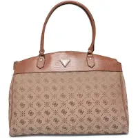 GUESS Melinda Logo Deluxe Dome Tote - Beige - ONE SIZE