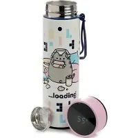 Puckator Hot & Cold Digital Thermometer Bottle - White - ONE SIZE