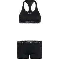 Nike SWIM Logo Tape Racerback Short Set - Black - 120-130
