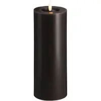Moods & More LED pillar candle - Melted Charcoal 74x200 mm
