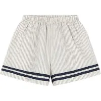 Konges Sløjd GOTS Allie Merimies Shortsit Bleu Stripe Bleu Stripe 4 Y 4 vuotta Pojat