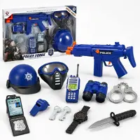 GA-Toys Police Toy Set 9 Pieces - 3+ Years