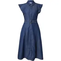 Tommy Hilfiger Volant F&F Midi Dress Leny Ss - Blue - 34