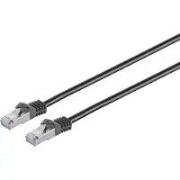 Goobay RJ45 välijohto CAT 6A S/FTP (PiMF), 500 MHz, CAT 7 raakakaapelilla, musta