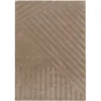 NJRD Levels Stripes villamatto Myyränruskea, 170x240 cm