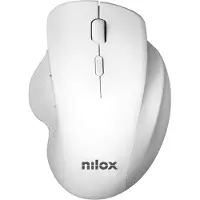 Nilox NXMOWI3002 -langaton ergonominen hiiri, hopea, valkoinen