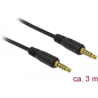 DeLOCK – Stereo Jack Cable 3.5 mm 5 pin male to male 3 m black (85698)