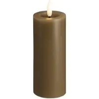 Moods & More LED pillar candle - Melted Dark sand - 49x125 mm