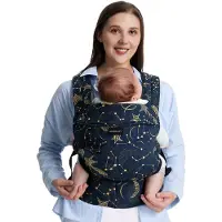 MOMCOZY Newborn To Toddler Cotton Soft Structured Carrier Starry Night - Navy - ONE SIZE
