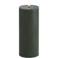 Uyuni Lighting LED-kynttilä Ø7,8x20 cm Rustiikki Oliivinvihreä