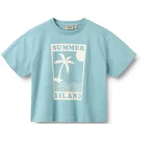Wheat T-Shirt S/S Petri - Blue - 140