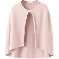 Mango Knitted Cape With Lace Details - Pink - 9-10