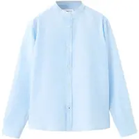 Mango Linen-Blend Shirt - Blue - 140