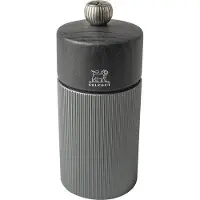 Peugeot Line Salt Mill in Aluminium and Wood Carbon 12cm