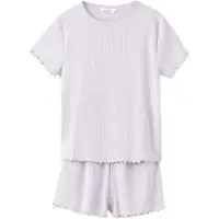 Mango Short Ribbed Pyjama - Purple - 11-12