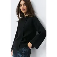 Gina Tricot Knitted Button Cardigan - Black - S