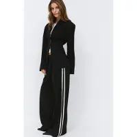 Gina Tricot Sporty Wide Trousers - Black - XS