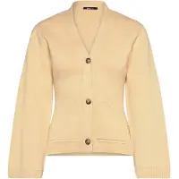 Gina Tricot Knitted Cotton Cardigan - Beige - M