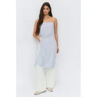 Gina Tricot  - Sheer dress - midimekot - Sininen - L - Naiset