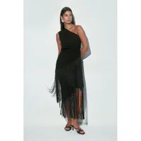 Gina Tricot  - Fringe skirt - Hameet - Musta - XS - Naiset