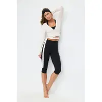 Gina Tricot  - Cropped yoga wrap cardigan - Neuletakit - Valkoinen - M - Naiset