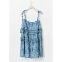 Gina Tricot  - Mini frill dress - minimekot - Sininen - XL - Naiset
