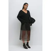 Gina Tricot  - Sheer skirt - Hameet - Musta - 36 - Naiset