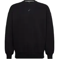 Asics for man. 2031F335 Black Relaxed Fleece Sweatshirt (S), Casual, Cotton