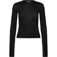 Weekday Press Studs Long Sleeve - Black - M