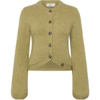 Gina Tricot Knitted Cardigan - Khaki green - XS