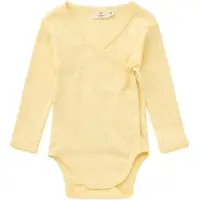Copenhagen Colors Pointelle Heart Crossover Body Ls - Yellow - 62