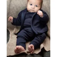 Smallstuff Body Ls, Navy Drop Needle, Merino Wool - Blue - 92